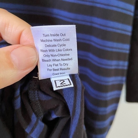 Universal Standard Rhine Crew Neck Color Block Cuff Striped Dress  4 NWT - Picture 13 of 13